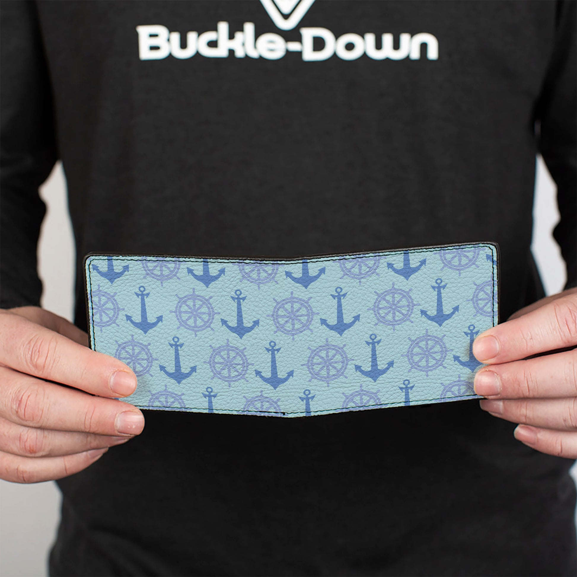 Bi-Fold Wallet - Anchor2 Helm Monogram Blues Bi-Fold Wallets Buckle-Down