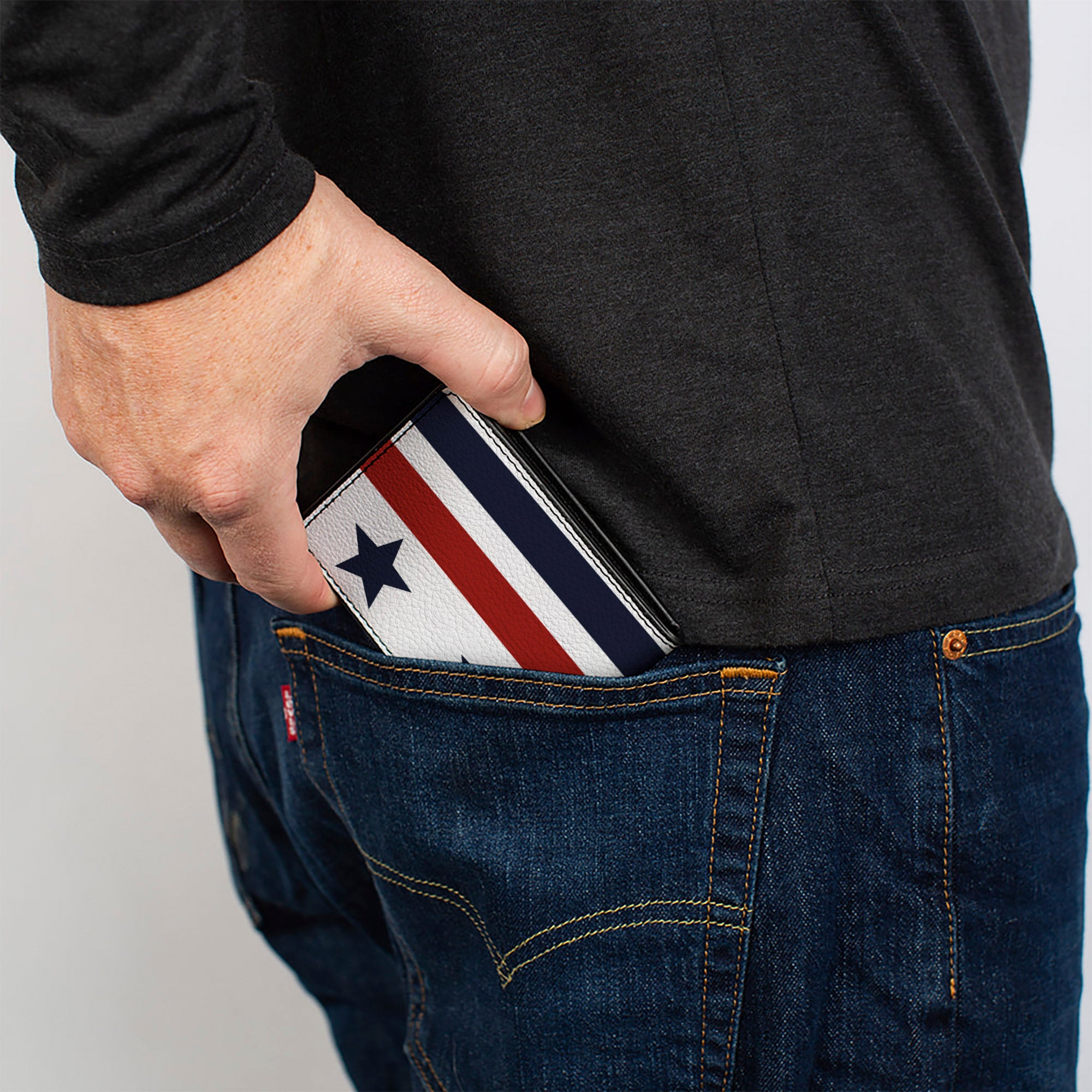 Bi-Fold Wallet - Americana Stars & Stripes5 White Blue Red Bi-Fold Wallets Buckle-Down