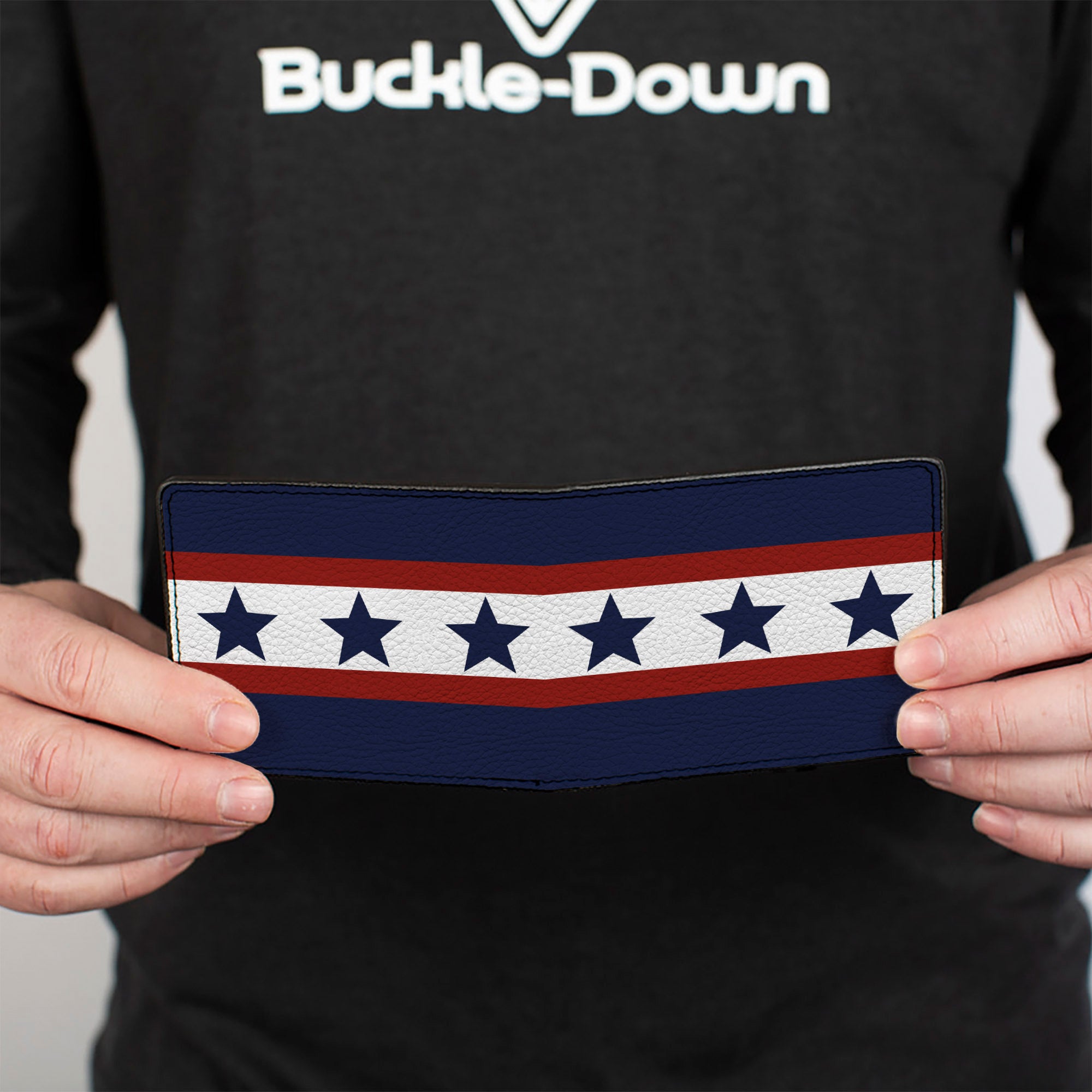 Bi-Fold Wallet - Americana Stars & Stripes 6 Blue White Red Bi-Fold Wallets Buckle-Down