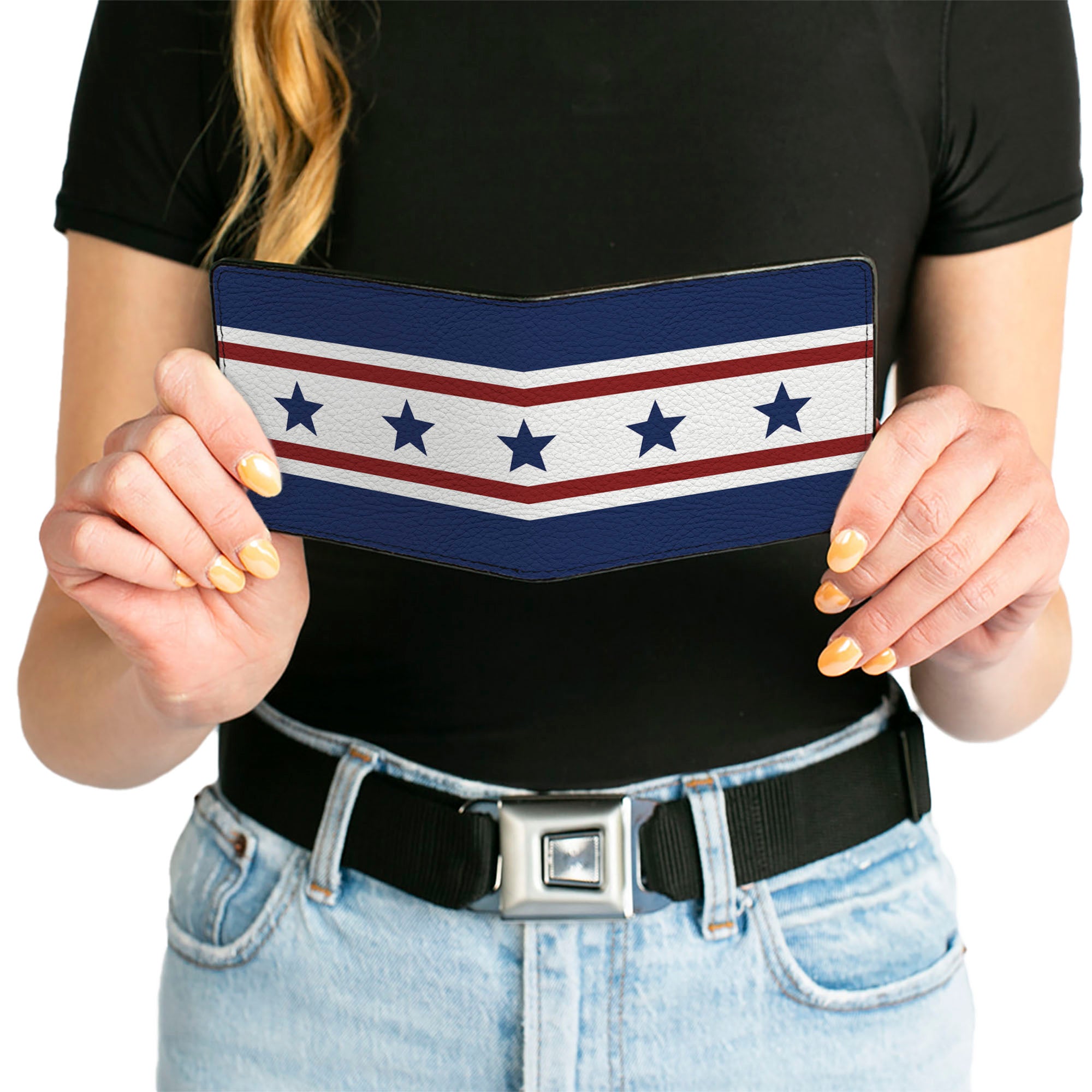 Bi-Fold Wallet - Americana Stars & Stripes 6 Blue White Red Bi-Fold Wallets Buckle-Down