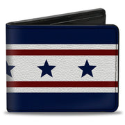 Bi-Fold Wallet - Americana Stars & Stripes 6 Blue White Red Bi-Fold Wallets Buckle-Down