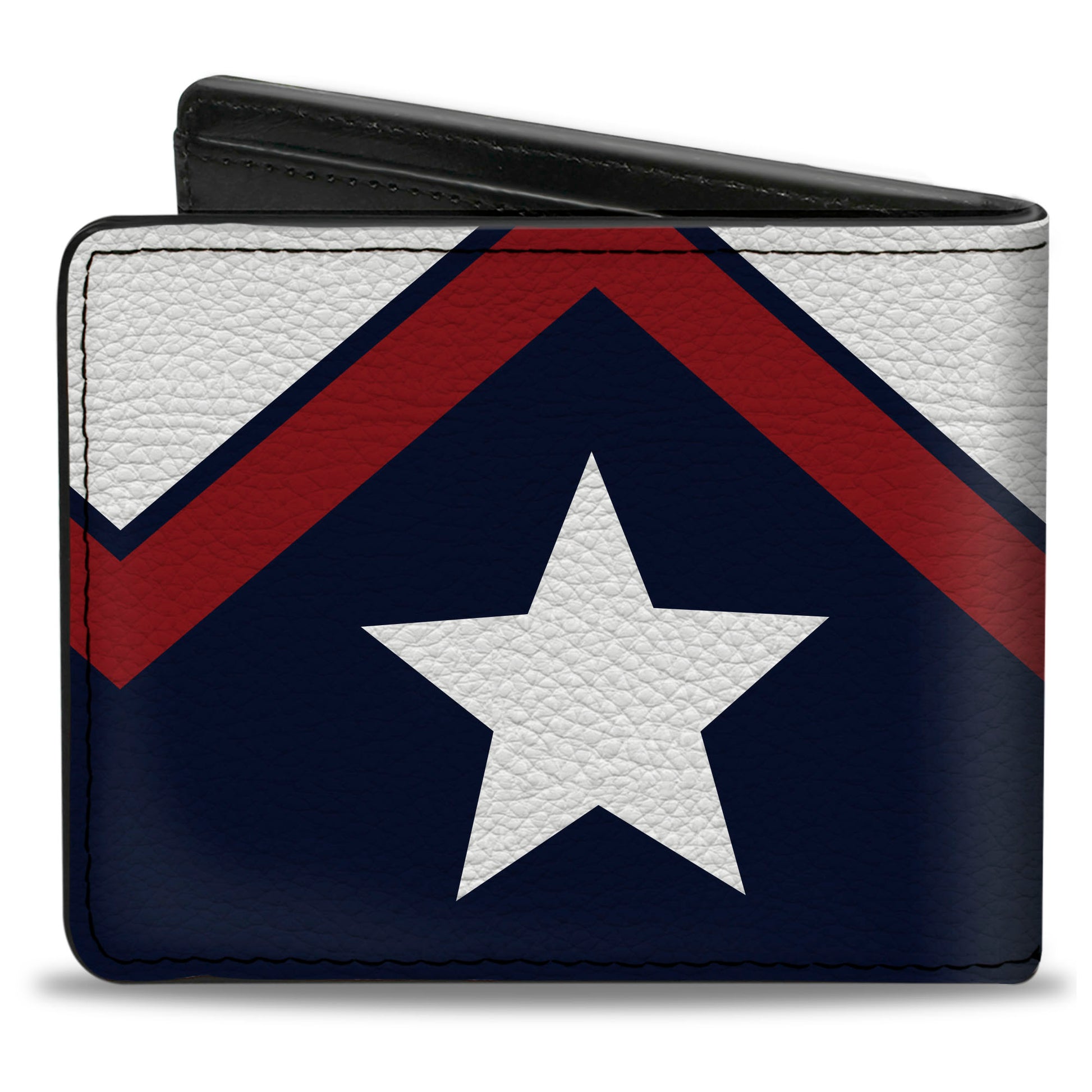 Bi-Fold Wallet - American Chevron & Stripes White Red Blue Bi-Fold Wallets Buckle-Down
