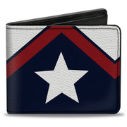 Bi-Fold Wallet - American Chevron & Stripes White Red Blue Bi-Fold Wallets Buckle-Down
