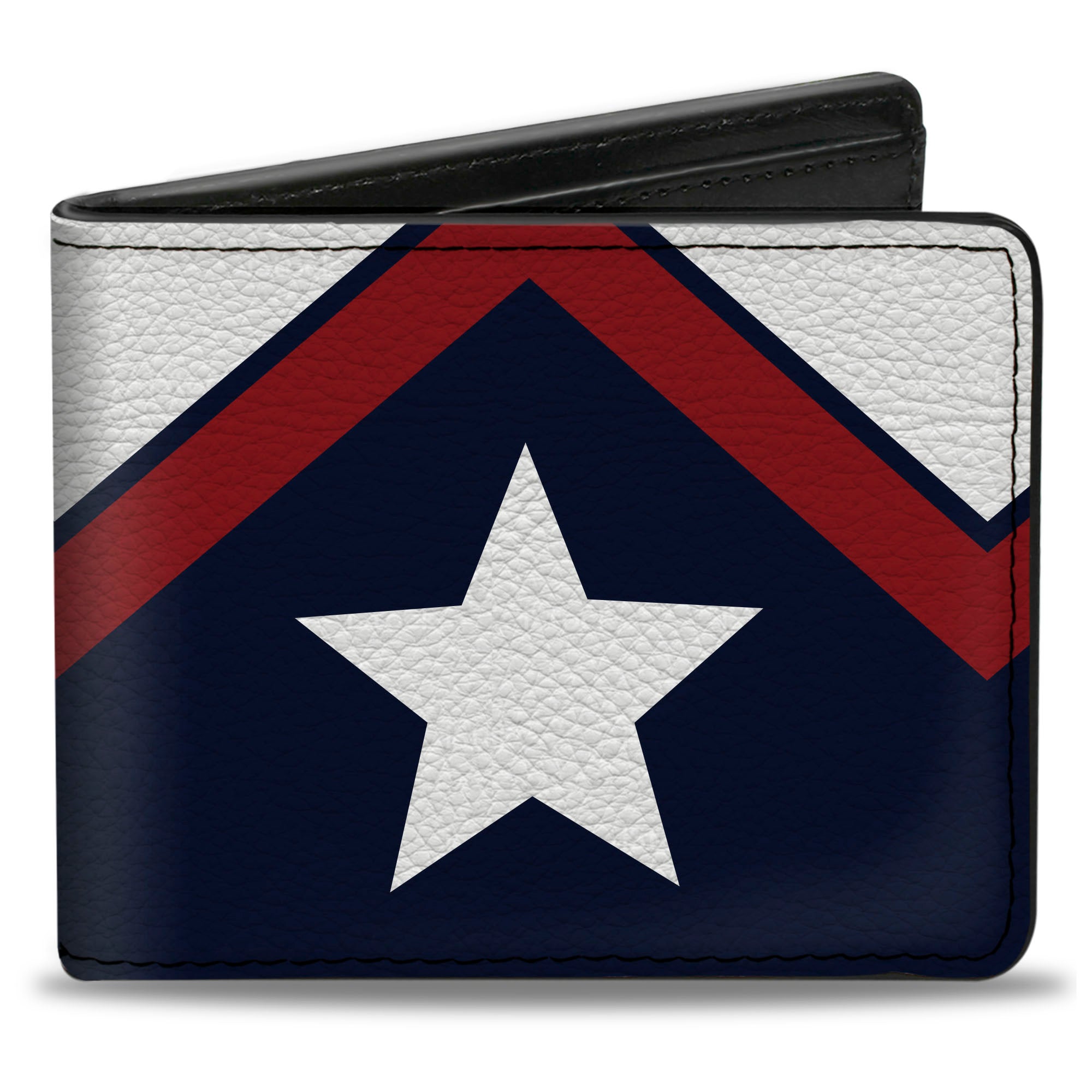Bi-Fold Wallet - American Chevron & Stripes White Red Blue Bi-Fold Wallets Buckle-Down