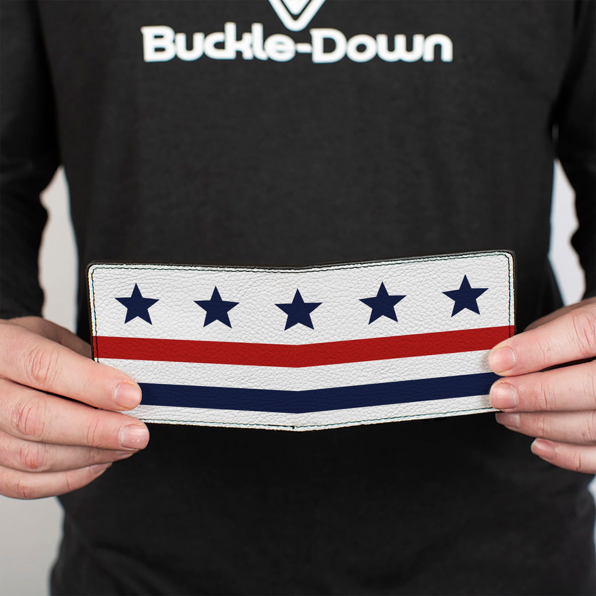 Bi-Fold Wallet - Americana Stars & Stripes7 White Blue Red Bi-Fold Wallets Buckle-Down