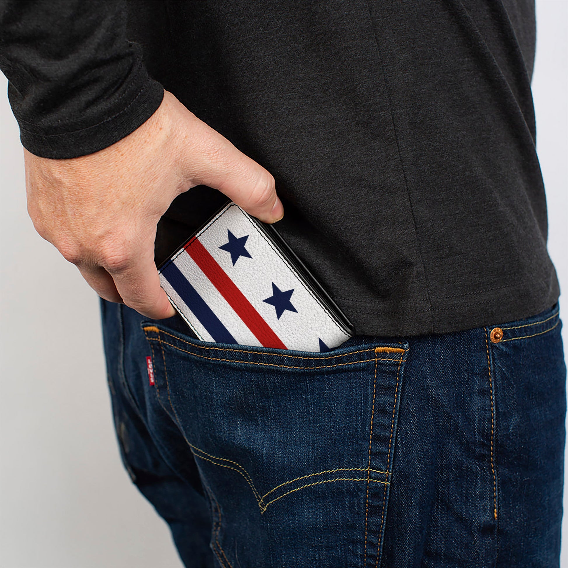 Bi-Fold Wallet - Americana Stars & Stripes7 White Blue Red Bi-Fold Wallets Buckle-Down