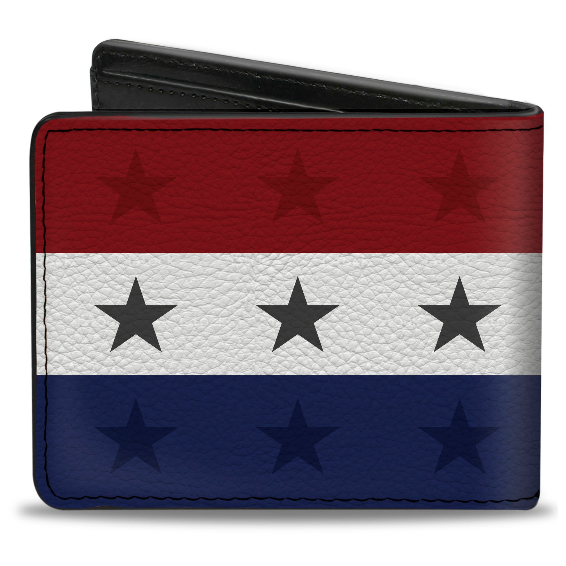 Bi-Fold Wallet - Americana Star Stripes Red White Blue Bi-Fold Wallets Buckle-Down