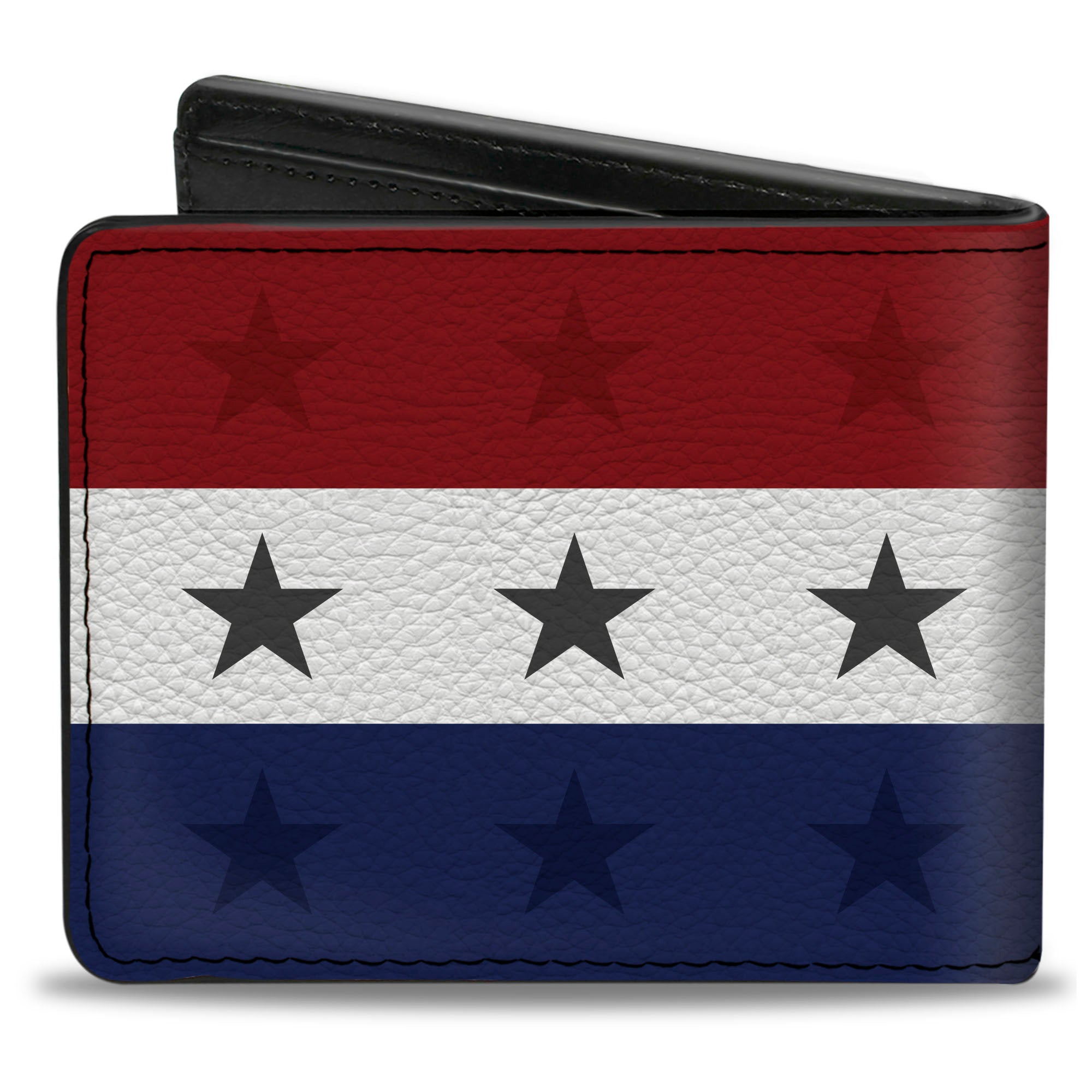 Bi-Fold Wallet - Americana Star Stripes Red White Blue Bi-Fold Wallets Buckle-Down