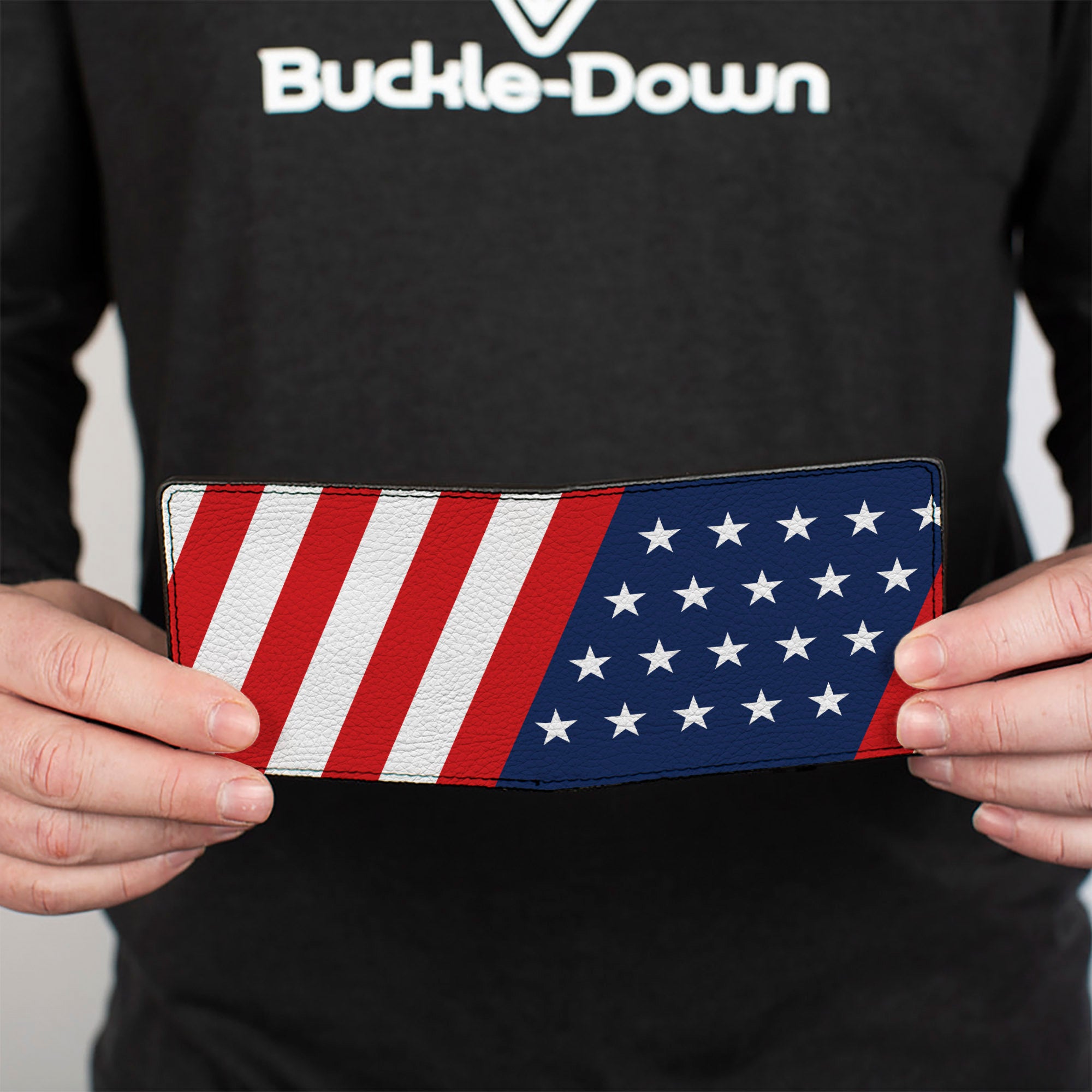 Bi-Fold Wallet - American Flag Diagonal Bi-Fold Wallets Buckle-Down