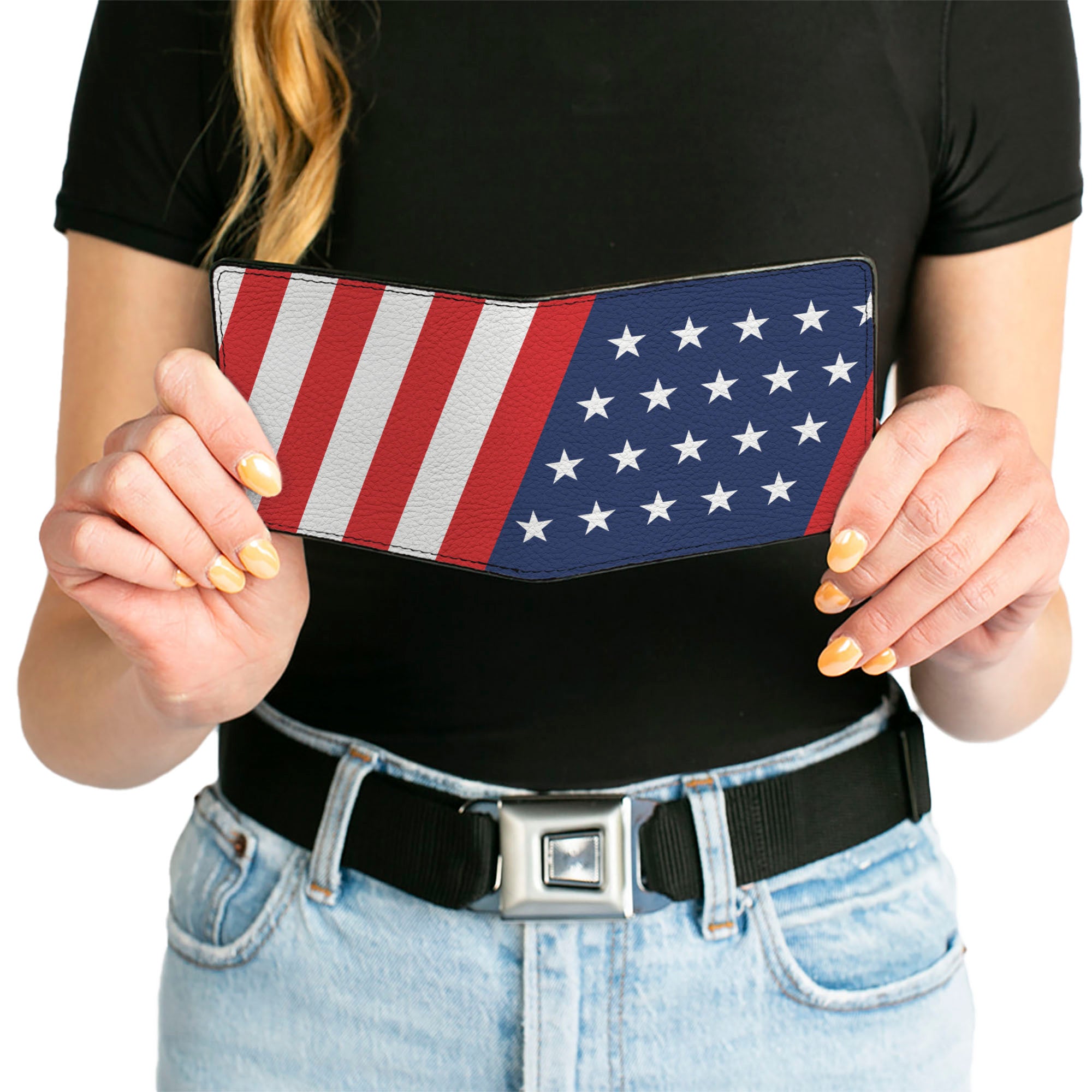 Bi-Fold Wallet - American Flag Diagonal Bi-Fold Wallets Buckle-Down