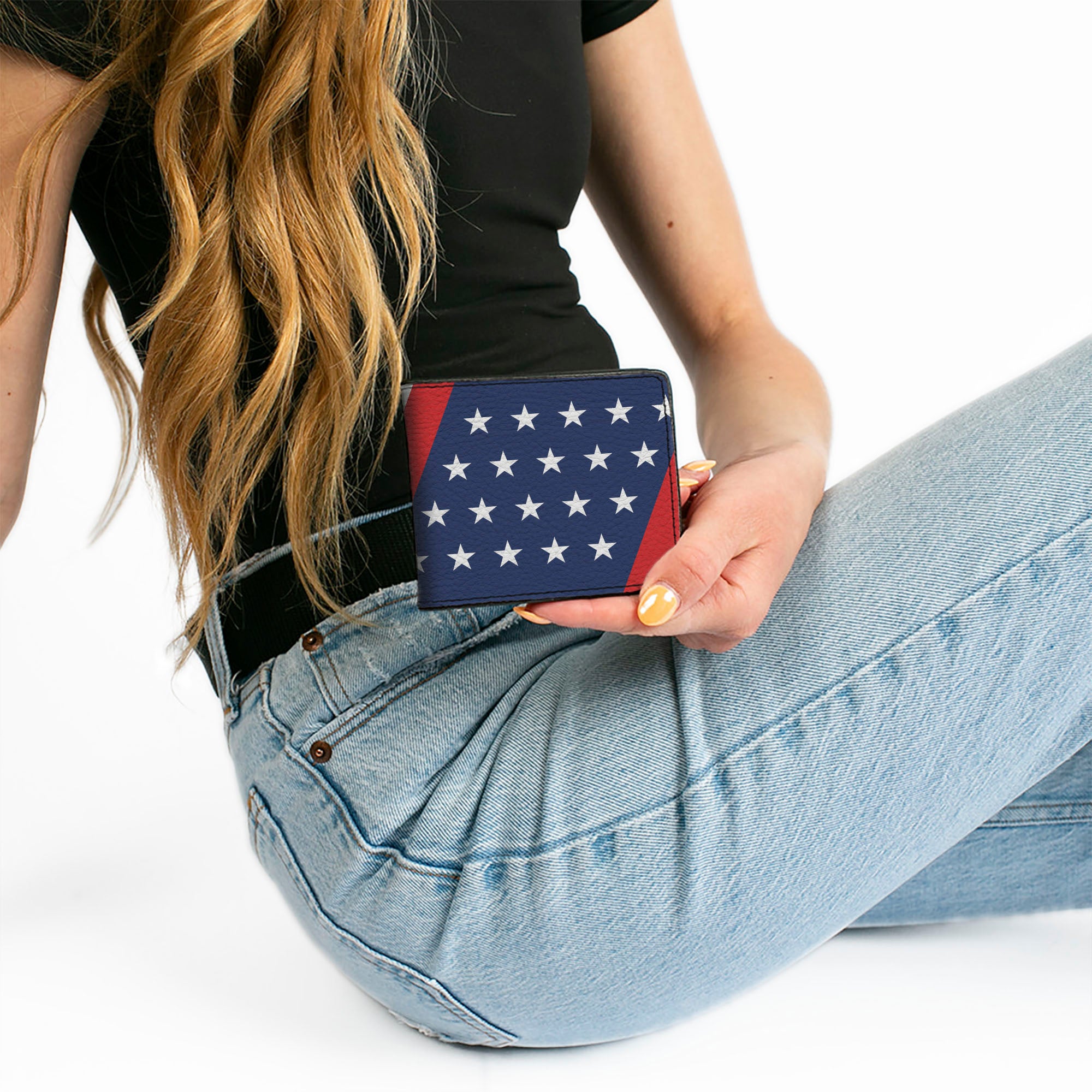 Bi-Fold Wallet - American Flag Diagonal Bi-Fold Wallets Buckle-Down