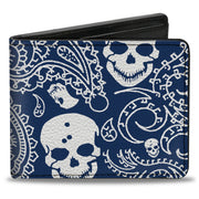 Bi-Fold Wallet - Bandana Skulls Royal White Bi-Fold Wallets Buckle-Down