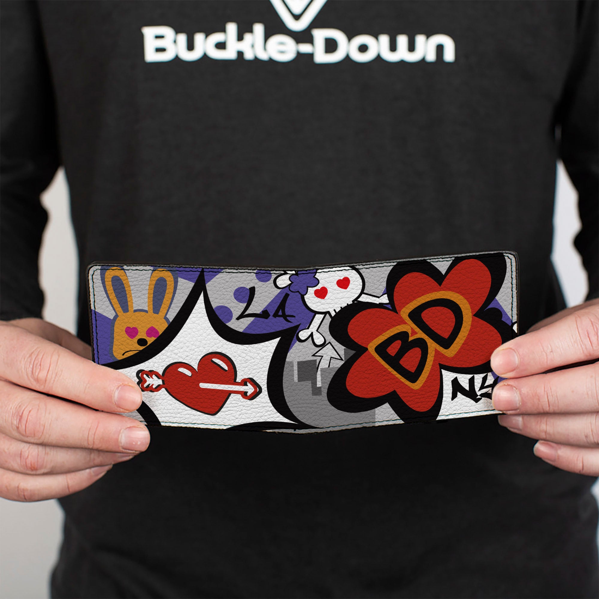 Bi-Fold Wallet - Buckle-Down Cartoon Bi-Fold Wallets Buckle-Down