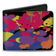 Bi-Fold Wallet - Buckle-Down Paint Splatter Black Neon Bi-Fold Wallets Buckle-Down
