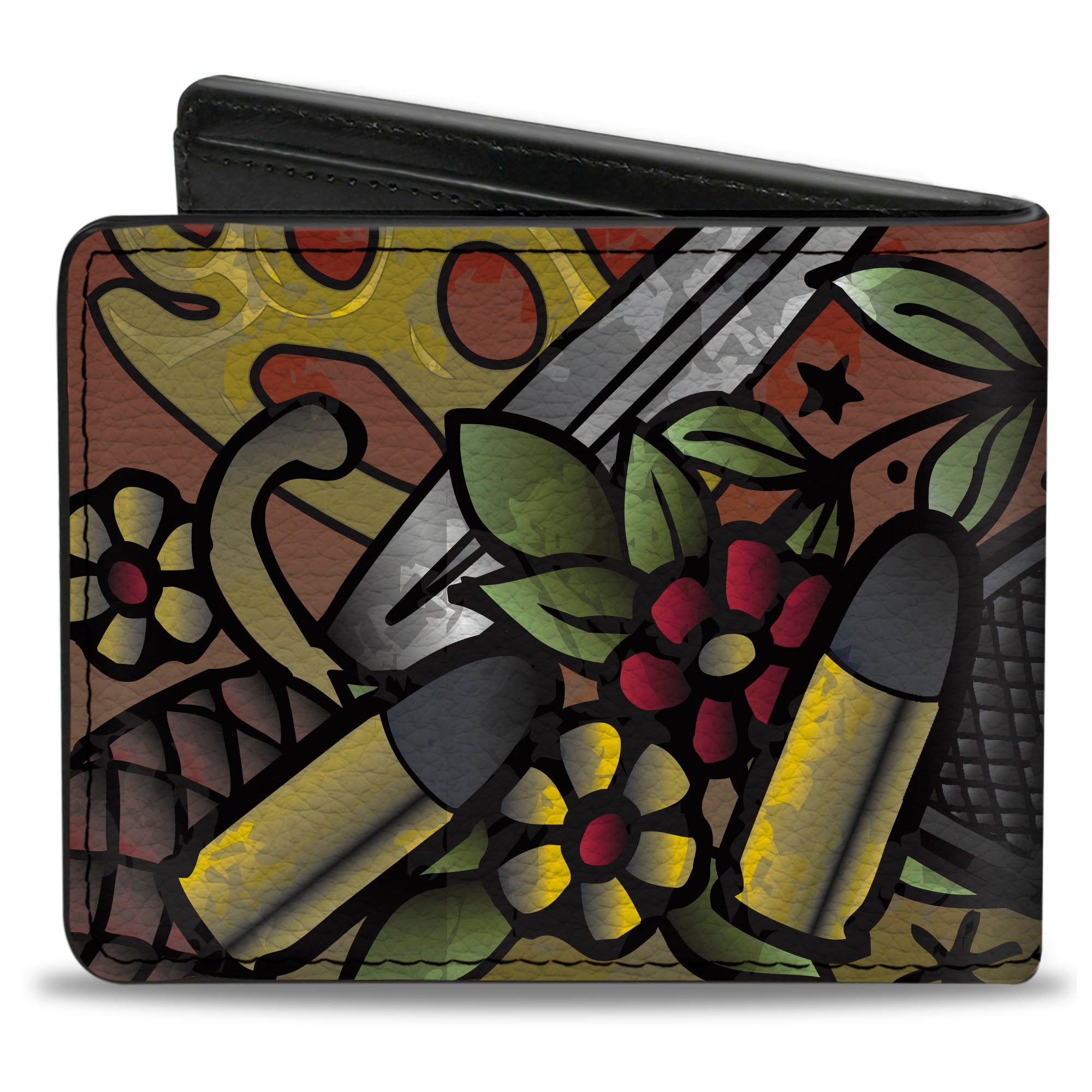 Bi-Fold Wallet - Born to Raise Hell CLOSE-UP Red Bi-Fold Wallets Buckle-Down