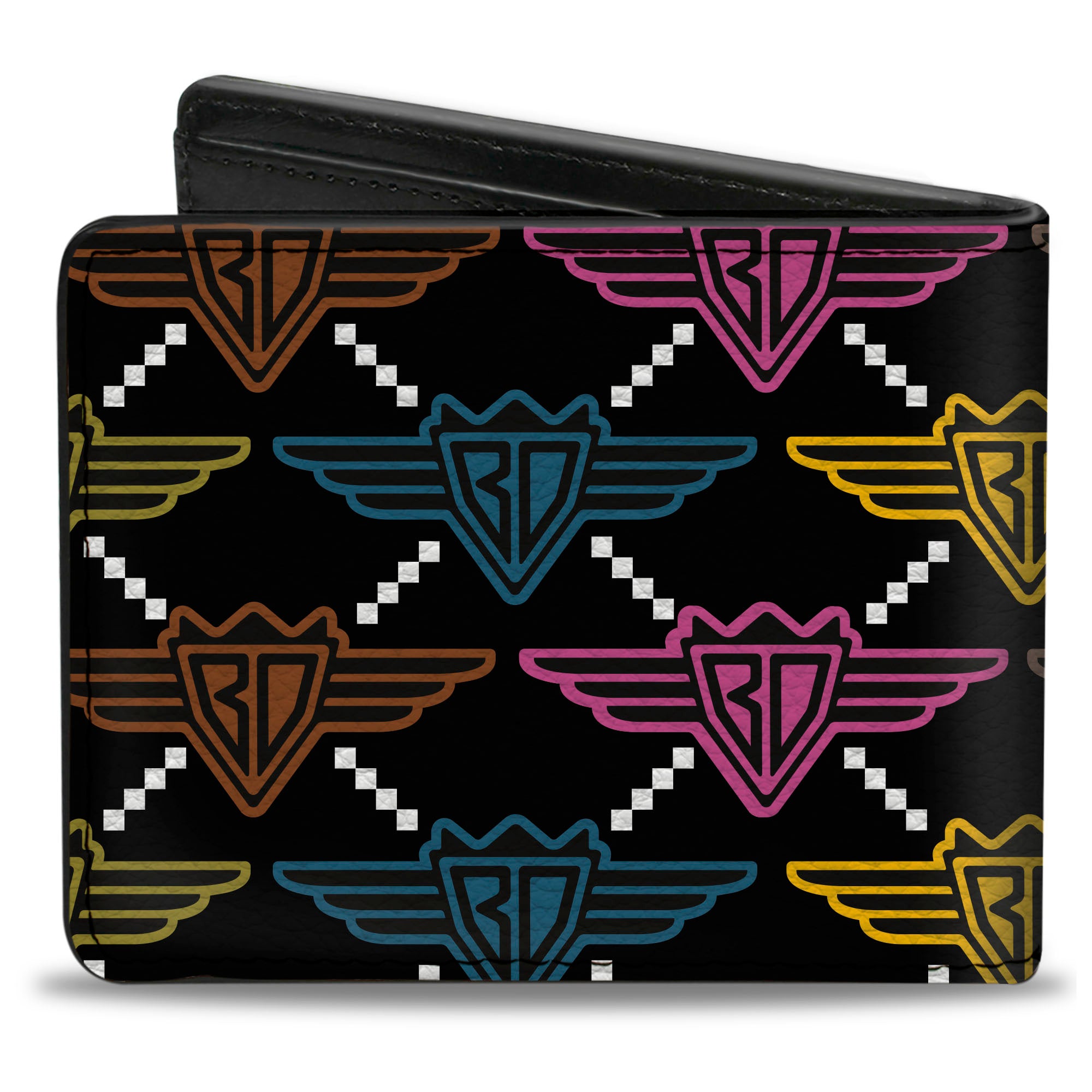Bi-Fold Wallet - Buckle-Down BD Monogram Black Multi Neon Bi-Fold Wallets Buckle-Down