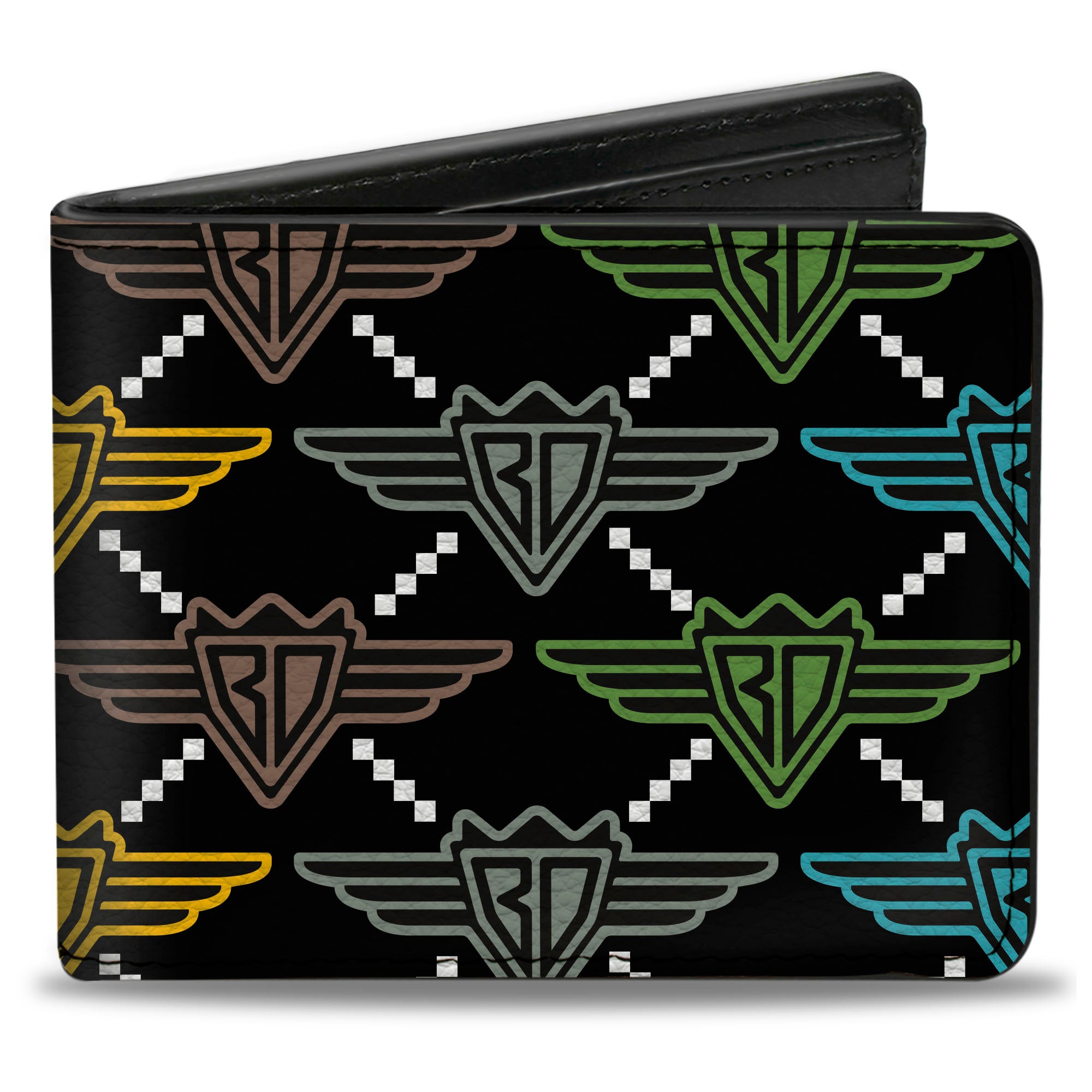 Bi-Fold Wallet - Buckle-Down BD Monogram Black Multi Neon Bi-Fold Wallets Buckle-Down