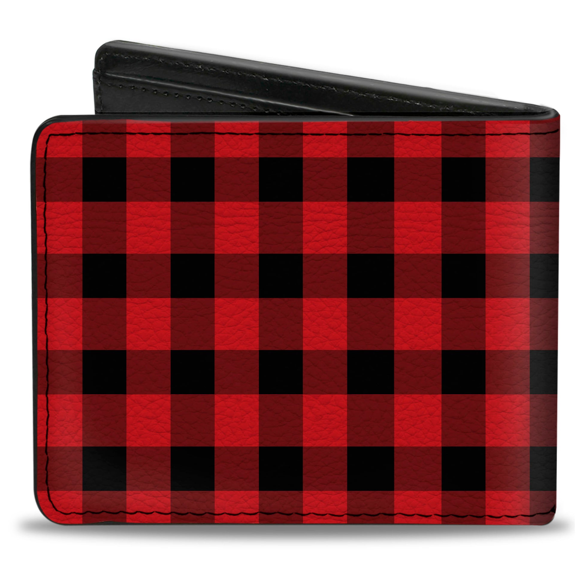 Bi-Fold Wallet - Buffalo Plaid Black Red Bi-Fold Wallets Buckle-Down