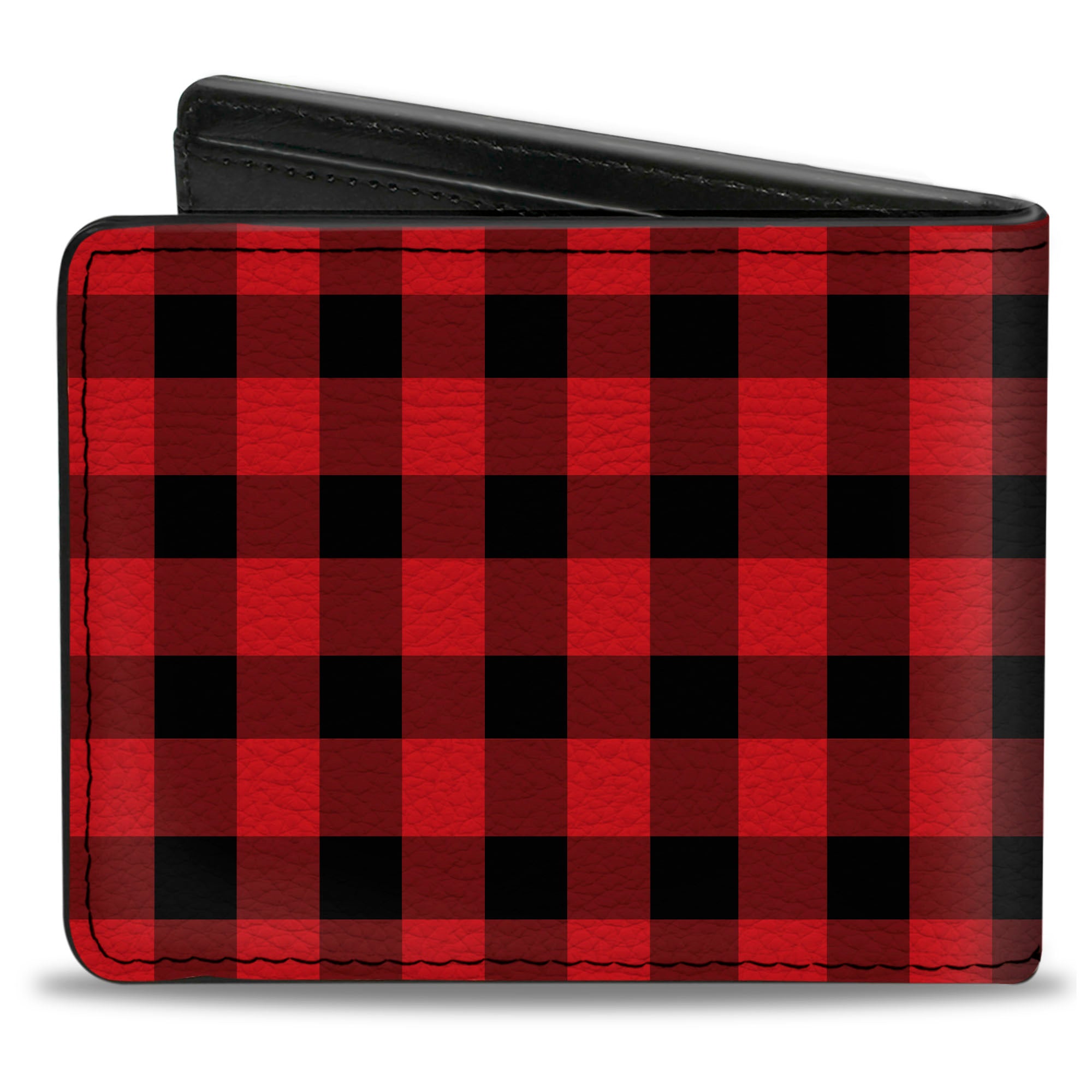 Bi-Fold Wallet - Buffalo Plaid Black Red Bi-Fold Wallets Buckle-Down