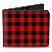 Bi-Fold Wallet - Buffalo Plaid Black Red Bi-Fold Wallets Buckle-Down