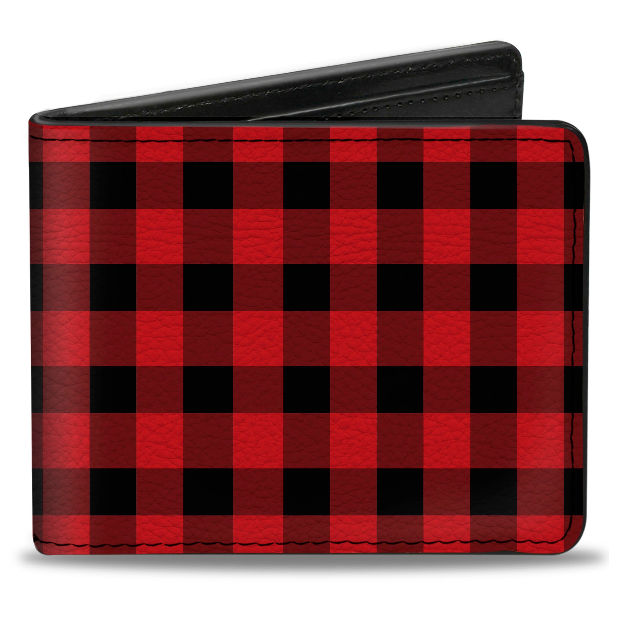 Bi-Fold Wallet - Buffalo Plaid Black Red Bi-Fold Wallets Buckle-Down