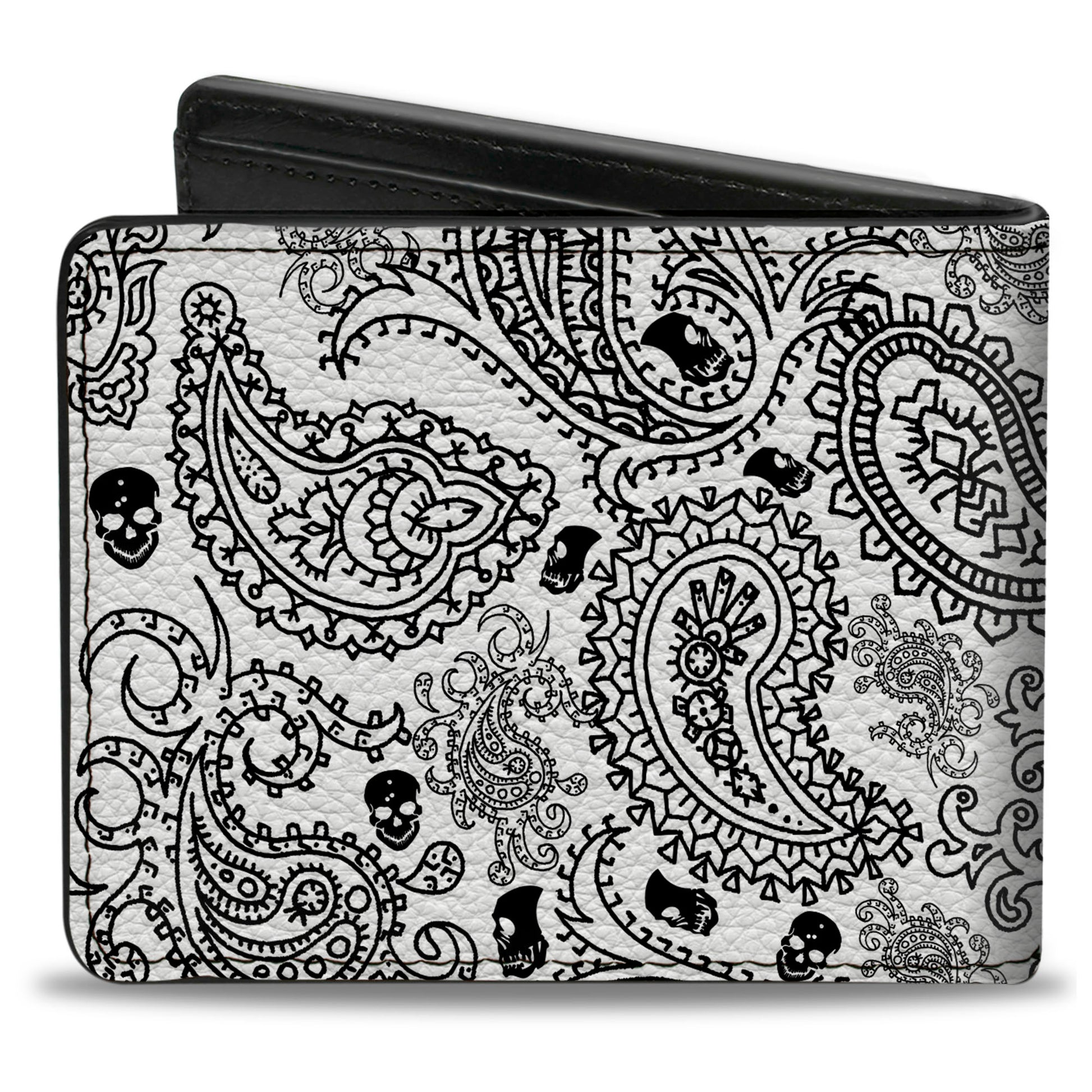 Bi-Fold Wallet - Bandana Skulls White Black Bi-Fold Wallets Buckle-Down