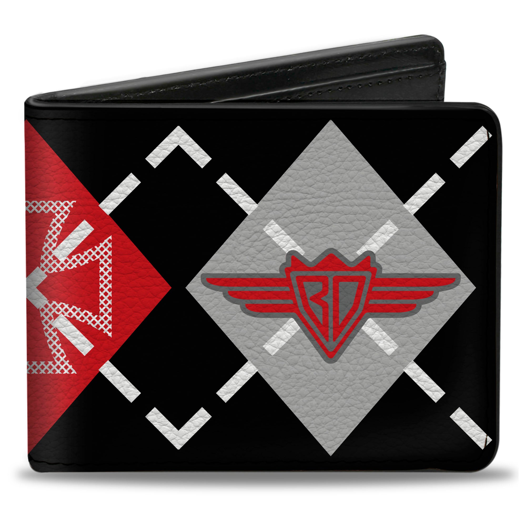 Bi-Fold Wallet - Buckle-Down Argyle Black Red Gray Bi-Fold Wallets Buckle-Down