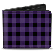 Bi-Fold Wallet - Buffalo Plaid Black Purple Bi-Fold Wallets Buckle-Down