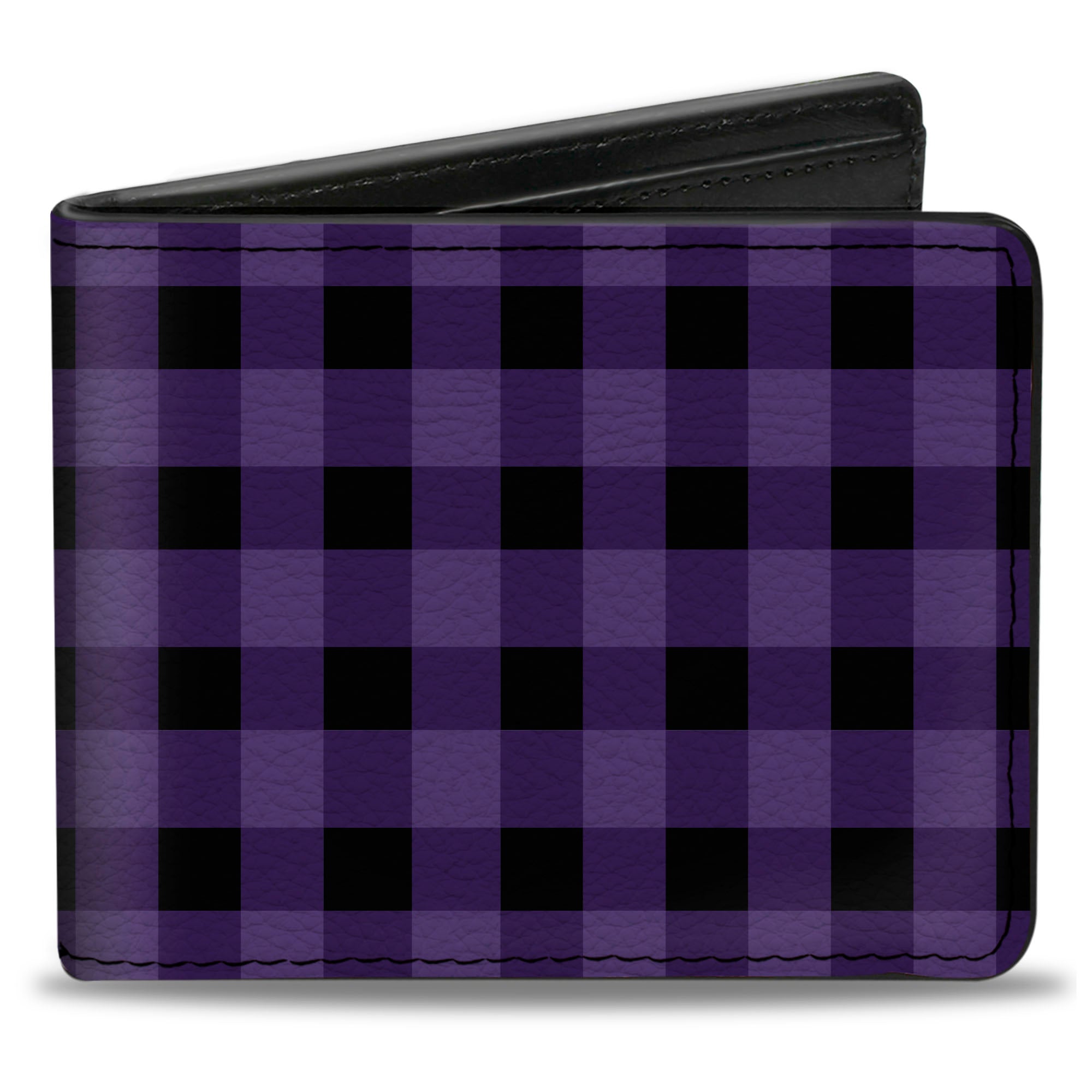Bi-Fold Wallet - Buffalo Plaid Black Purple Bi-Fold Wallets Buckle-Down