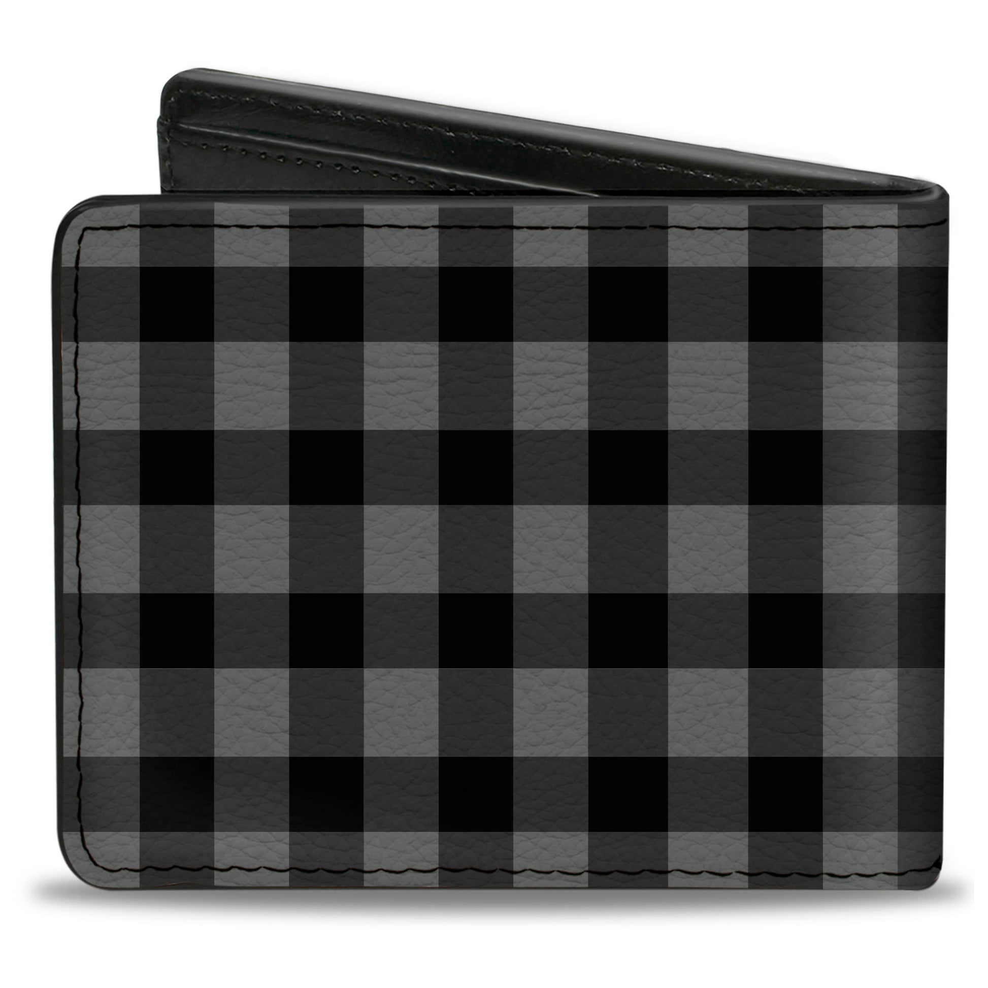Bi-Fold Wallet - Buffalo Plaid Black Gray Bi-Fold Wallets Buckle-Down