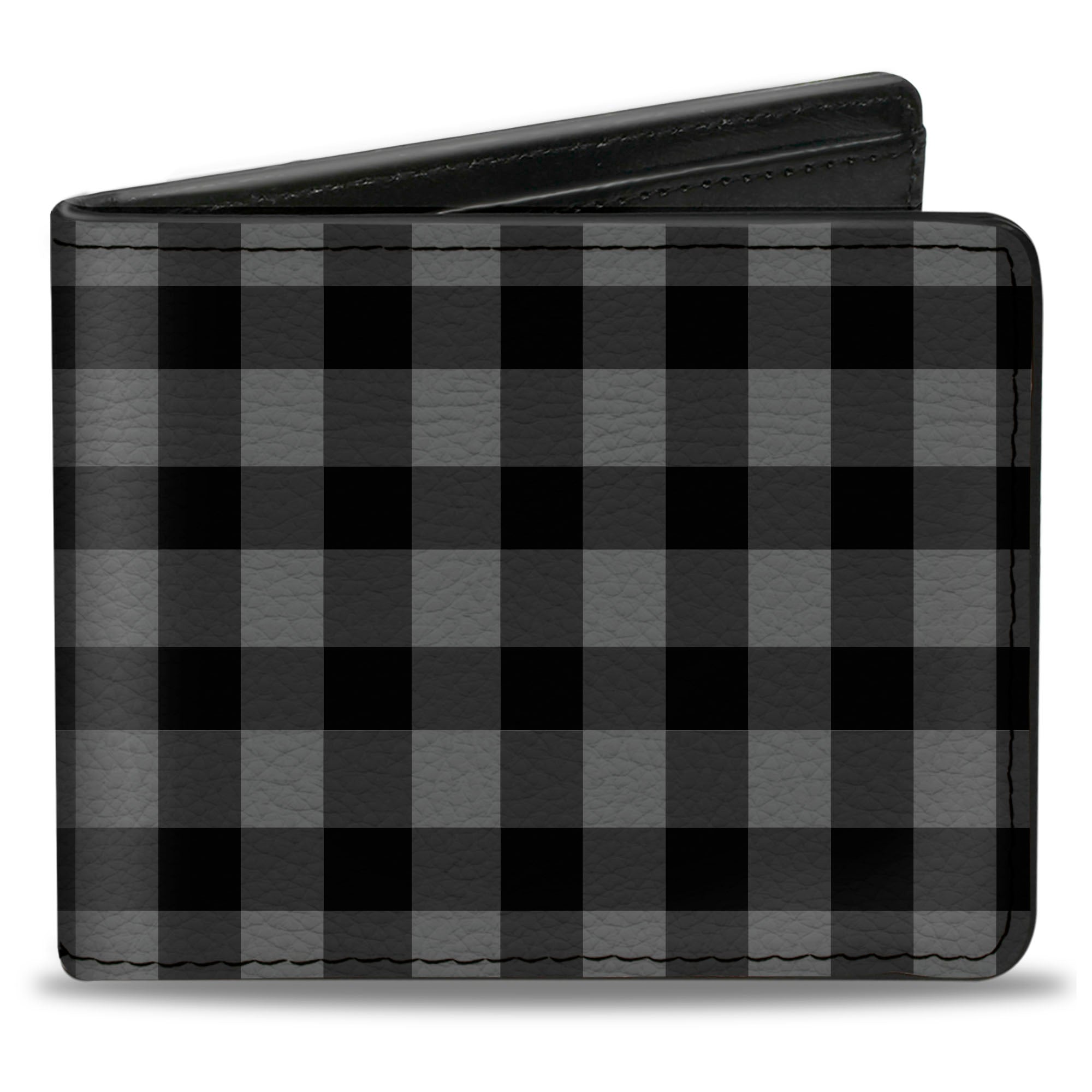 Bi-Fold Wallet - Buffalo Plaid Black Gray Bi-Fold Wallets Buckle-Down