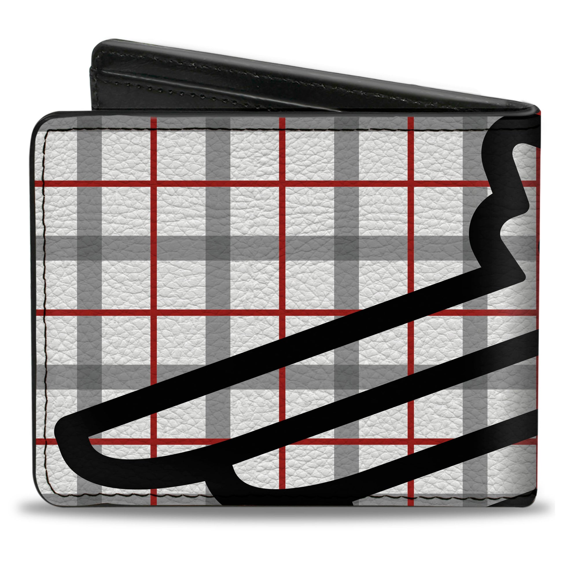 Bi-Fold Wallet - Buckle-Down Plaid White Gray Red Bi-Fold Wallets Buckle-Down