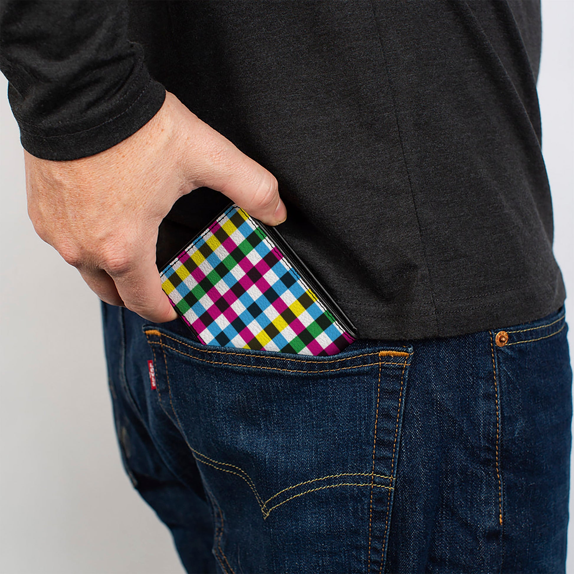 Bi-Fold Wallet - Buffalo Plaid White Multi Color Bi-Fold Wallets Buckle-Down