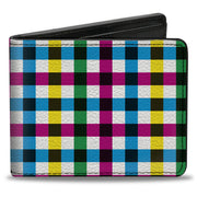 Bi-Fold Wallet - Buffalo Plaid White Multi Color Bi-Fold Wallets Buckle-Down