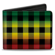 Bi-Fold Wallet - Buffalo Plaid Rasta Bi-Fold Wallets Buckle-Down
