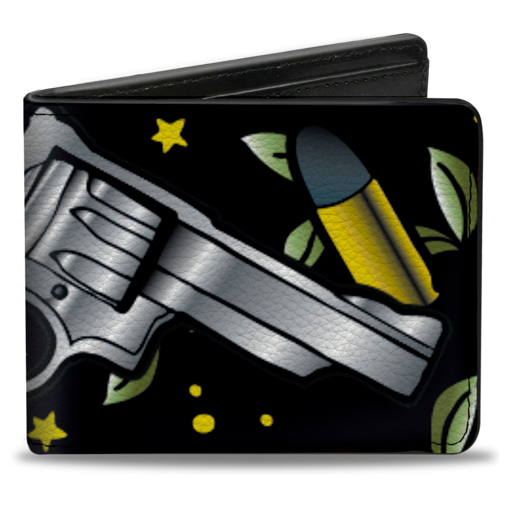 Bi-Fold Wallet - Born to Raise Hell Black Bi-Fold Wallets Buckle-Down