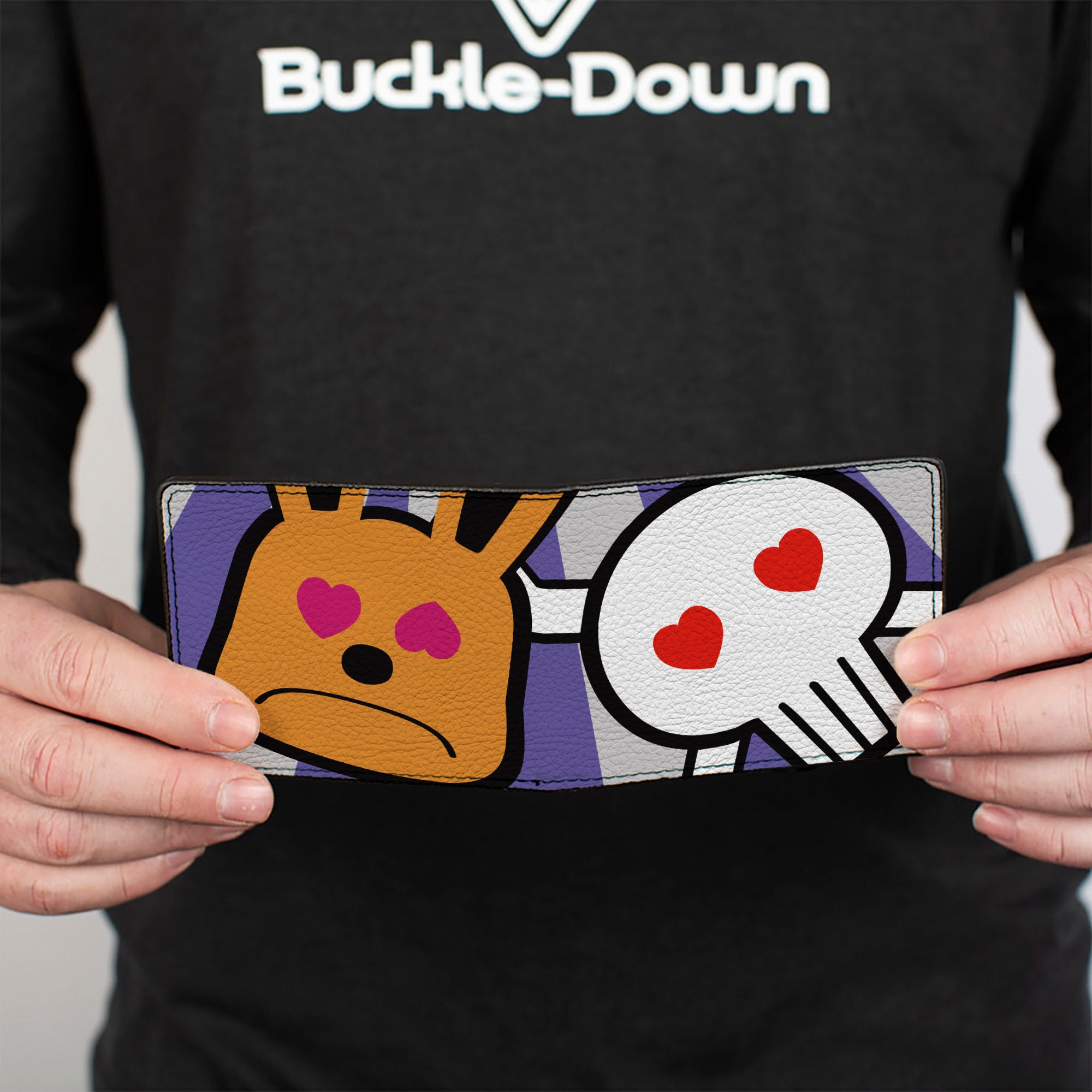 Bi-Fold Wallet - Buckle-Down Cartoon CLOSE-UP Bi-Fold Wallets Buckle-Down