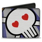 Bi-Fold Wallet - Buckle-Down Cartoon CLOSE-UP Bi-Fold Wallets Buckle-Down
