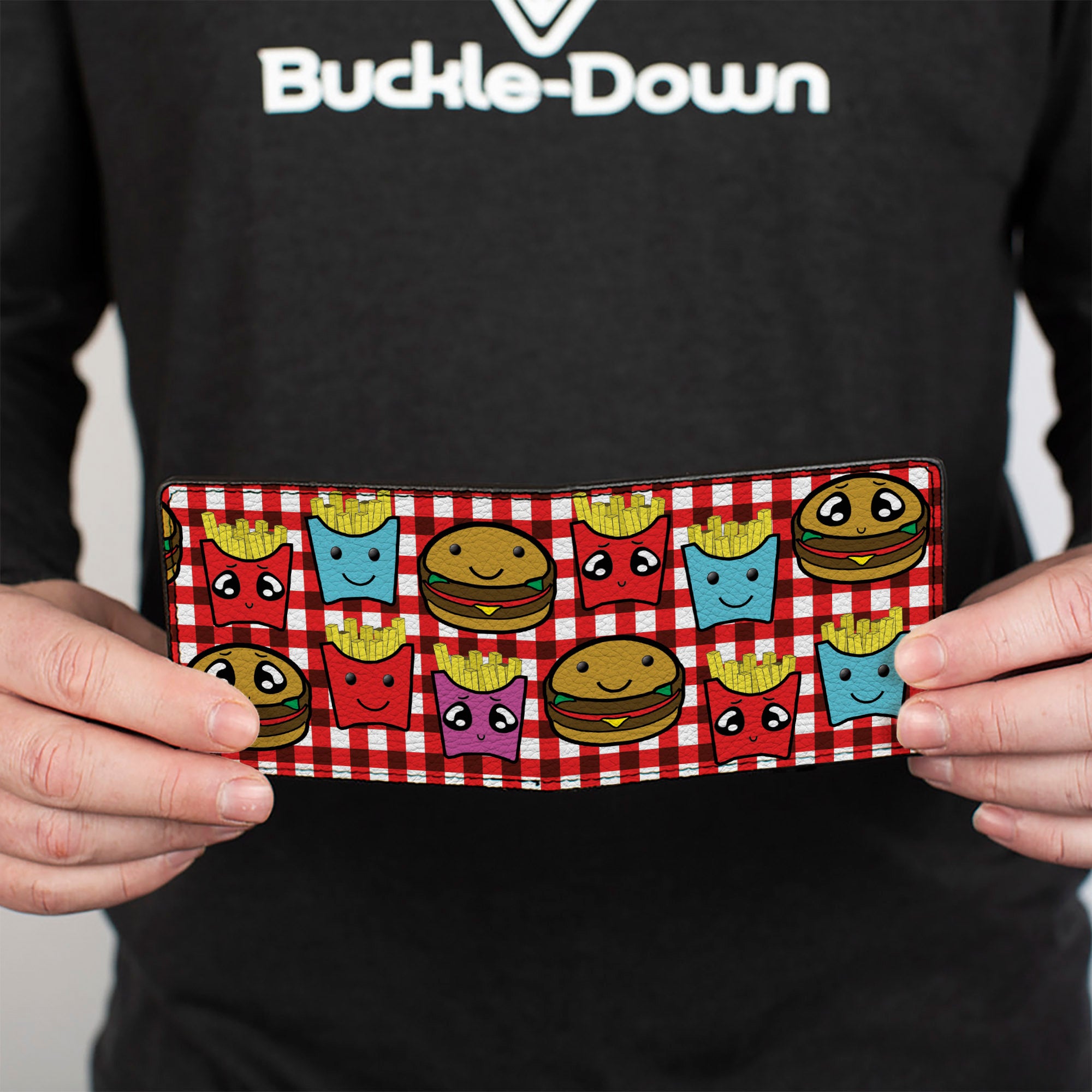 Bi-Fold Wallet - Burger & Fries Cartoon Bi-Fold Wallets Buckle-Down