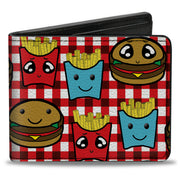 Bi-Fold Wallet - Burger & Fries Cartoon Bi-Fold Wallets Buckle-Down