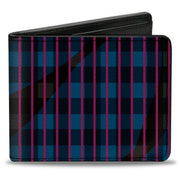 Bi-Fold Wallet - Buffalo Plaid Abstract White Black Turquoise Bi-Fold Wallets Buckle-Down