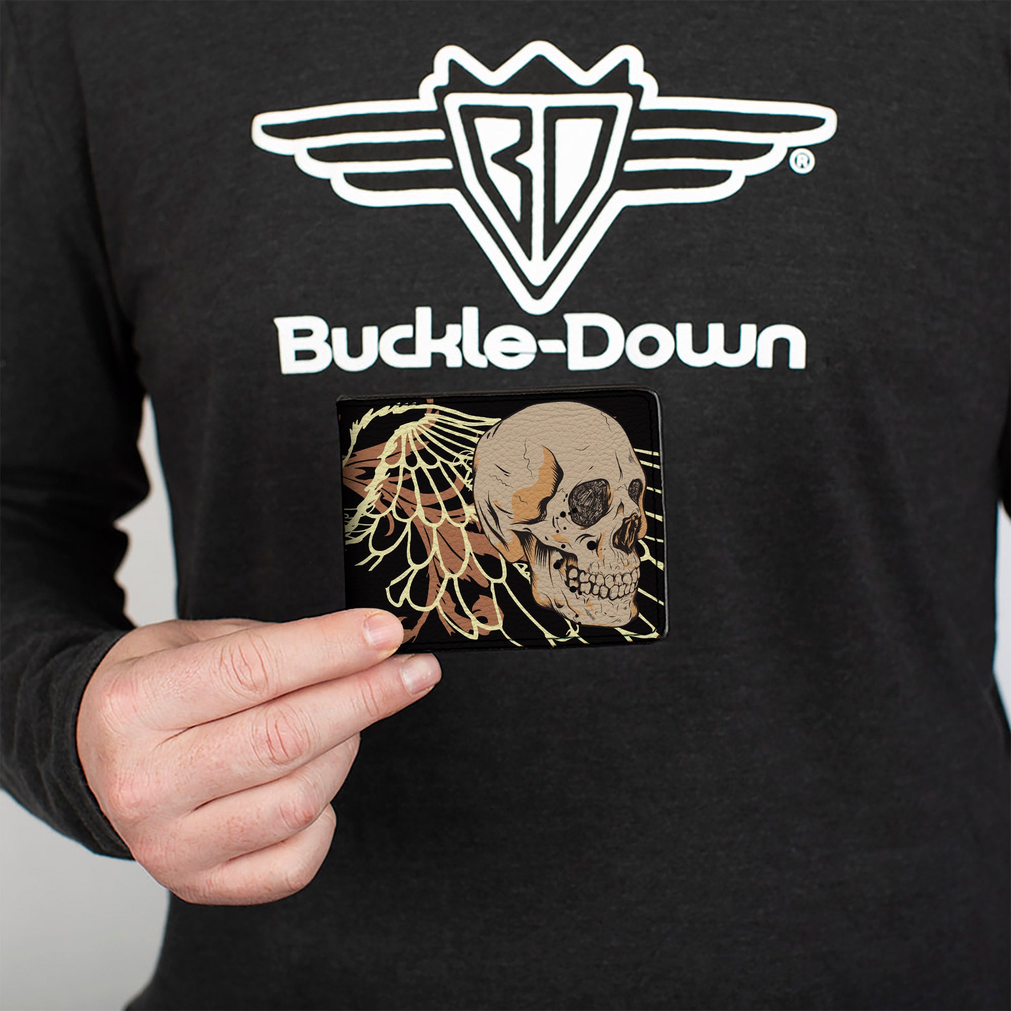 Bi-Fold Wallet - BD Die Hard Skull 02 Bi-Fold Wallets Buckle-Down