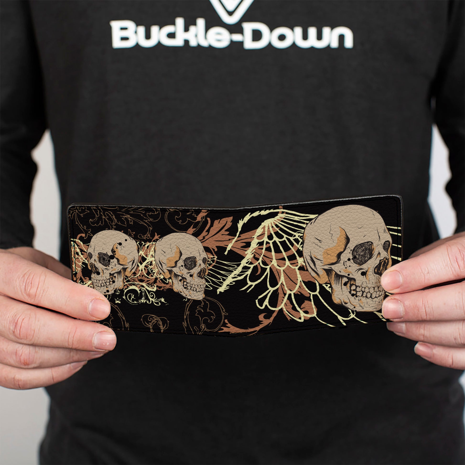 Bi-Fold Wallet - BD Die Hard Skull 02 Bi-Fold Wallets Buckle-Down