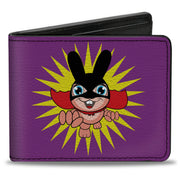 Bi-Fold Wallet - Bunny Superhero Purple Bi-Fold Wallets Buckle-Down