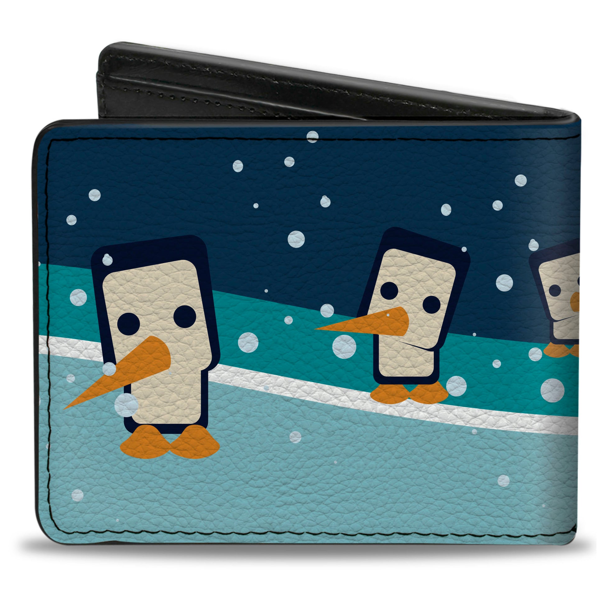 Bi-Fold Wallet - Block Penguins Navy Bi-Fold Wallets Buckle-Down