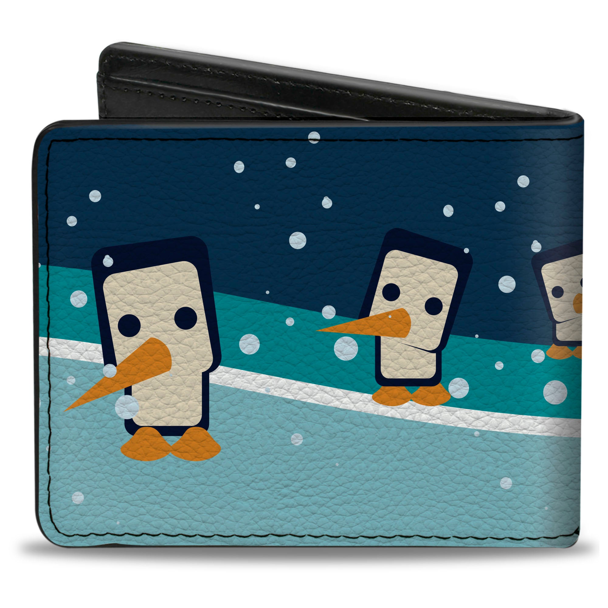 Bi-Fold Wallet - Block Penguins Navy Bi-Fold Wallets Buckle-Down
