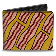 Bi-Fold Wallet - Bacon Cartoon Yellow Bi-Fold Wallets Buckle-Down