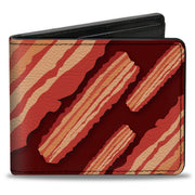 Bi-Fold Wallet - Bacon Slices Maroon Bi-Fold Wallets Buckle-Down