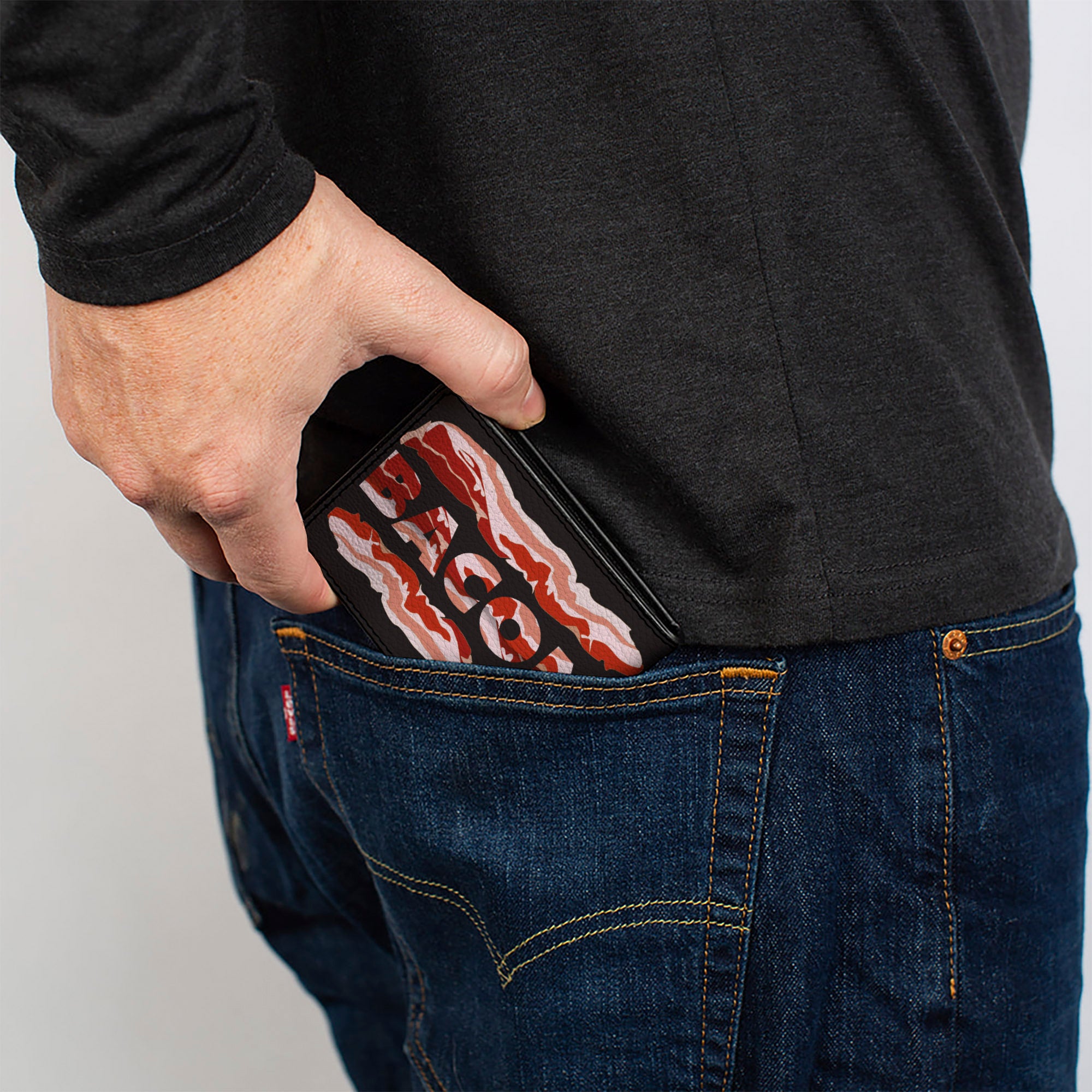 Bi-Fold Wallet - Bacon w/Text1 Bi-Fold Wallets Buckle-Down