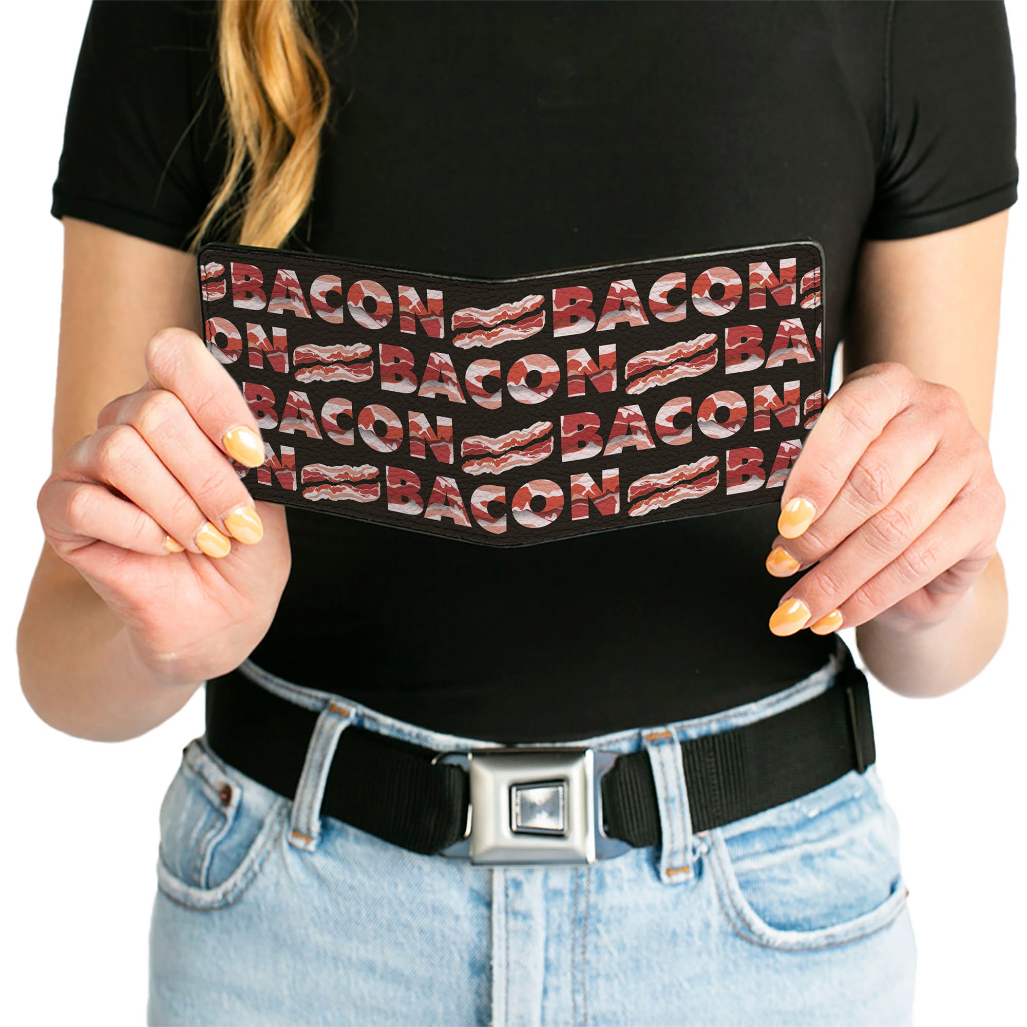 Bi-Fold Wallet - Bacon w/Text1 Bi-Fold Wallets Buckle-Down